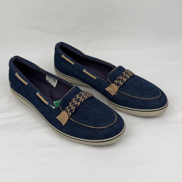 Grasshoppers Denim Slip-On Loafer Shoes Womens 9.5W Memory Deluxe NWT - Picture 1 of 11